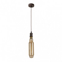 Distribuidor - Lâmpadas Diversas | Lâmpadas Modernas | COLGANTE ELIO 1XE27 MARRON/AMBAR BOMBILLA INCLUIDA 8W 3000K 640LM REGX8X8 CM Ref: 167091002